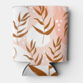 Enfriador De Latas Patrón floral moderno sin costuras, vintage.