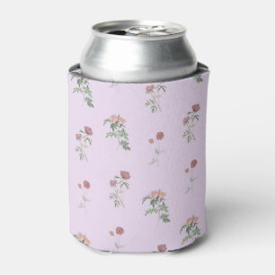Enfriador De Latas Patrón Floral Púrpura Simple Boho Vintage Fiesta