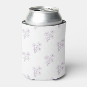 Enfriador De Latas Patrón Floral Púrpura Simple Boho Vintage Fiesta