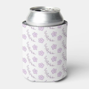 Enfriador De Latas Patrón Floral Púrpura Simple Boho Vintage Fiesta
