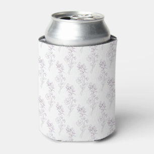 Enfriador De Latas Patrón Floral Púrpura Simple Boho Vintage Fiesta