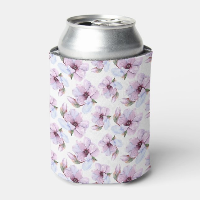Enfriador De Latas Patrón floral romántico (Lata Anverso)