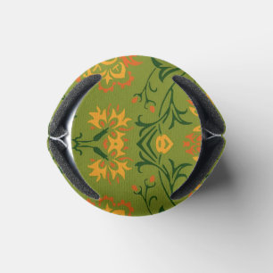 Enfriador De Latas Patrón floral vibrante: flores amarillas y naranja