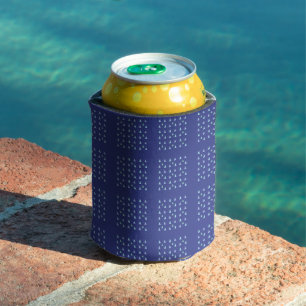 Enfriador De Latas Patrón geométrico de triángulo azul
