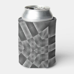 Enfriador De Latas Patrón geométrico gris