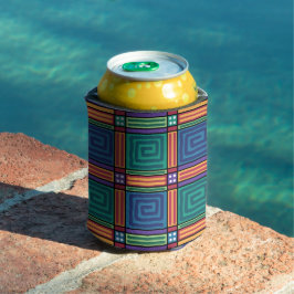 Enfriador De Latas Patrón geométrico vibrante