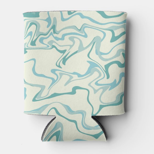 Enfriador De Latas Patrón Hippie 70 de Boho de Bañón líquido de mármo (Anverso)