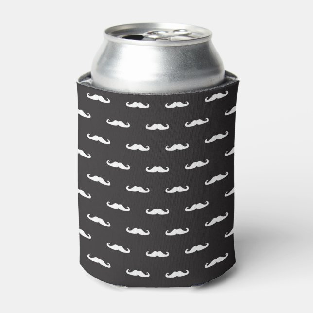 Enfriador De Latas Patrón hipster de bigote (Lata Anverso)