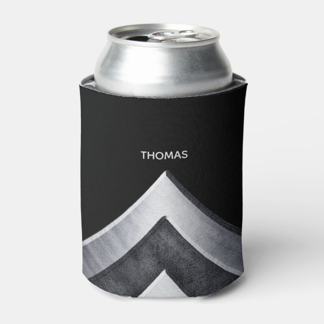 Enfriador De Latas Patrón Metalizado elegante (Lata Anverso)