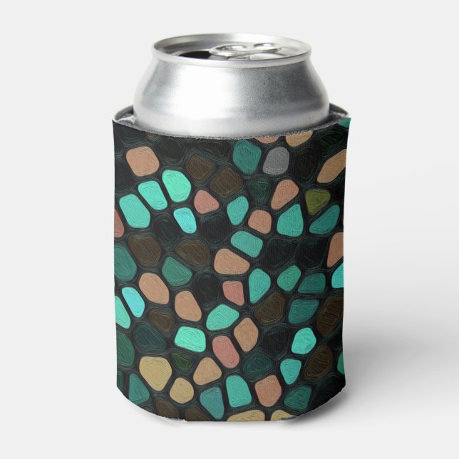Enfriador De Latas Patrón mosaico multicolor (Lata Anverso)
