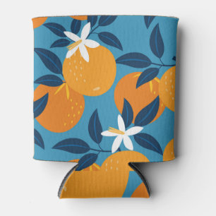 Enfriador De Latas Patrón naranja: textura inoxidable vintage