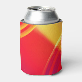 Enfriador De Latas patrón naranja y amarillo sobre Refrigerador de be