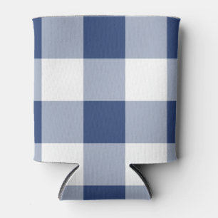 Enfriador De Latas Patrón Navy Gingham