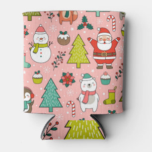 Enfriador De Latas Patrón Personalizado de caracteres de navidades