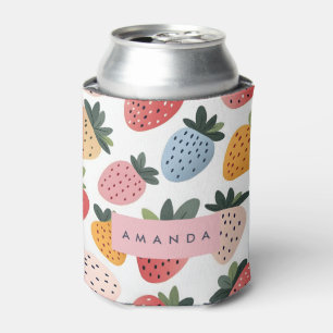Enfriador De Latas Patrón personalizado de fresa de fruta