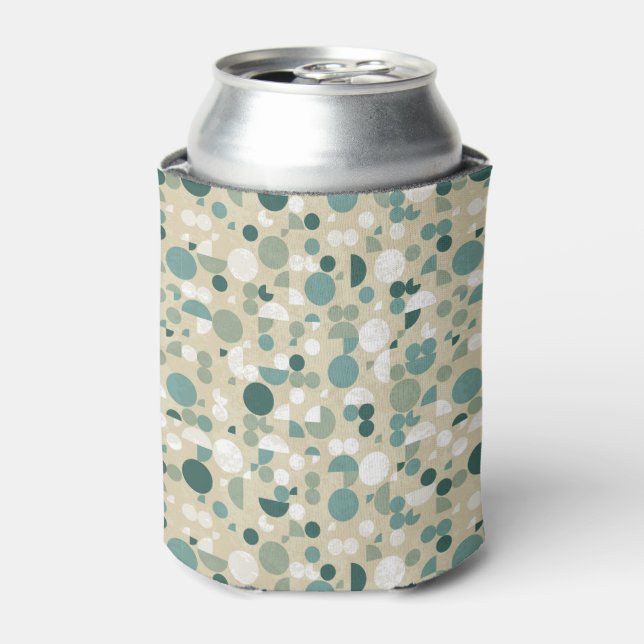 Enfriador De Latas Patrón retro abstracto (Lata Anverso)