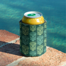 Enfriador De Latas Patrón Retro Tiki Beach Bar