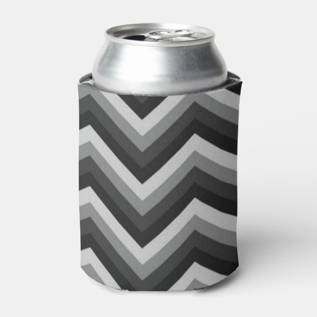 Enfriador De Latas Patrón Retro Zig Zag Chevron (Lata Anverso)