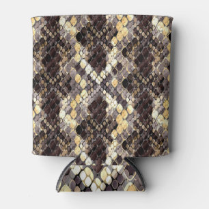 Enfriador De Latas Patrón Seamless de acuarela de piel silvestre