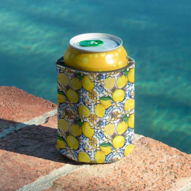 Enfriador De Latas Patrón tradicional mediterráneo con lemas (Piscina in situ)