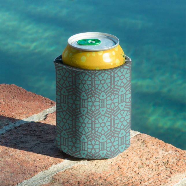 Enfriador De Latas Patrón Verde azulado claro y único plateado (Piscina in situ)