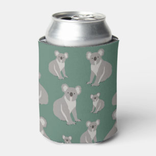 Enfriador De Latas Patrón verde de Koala Eucalyptus