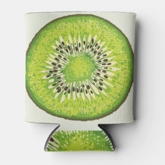Enfriador De Latas Patrón vintage de kiwi.