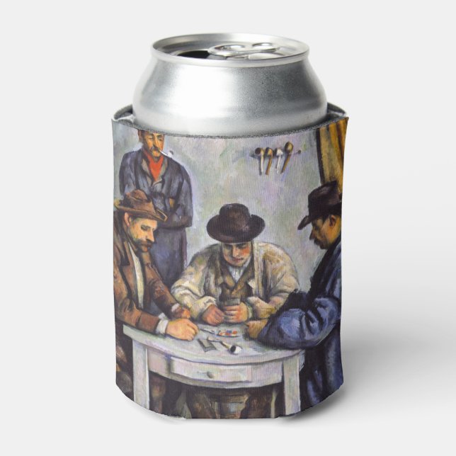 Enfriador De Latas Paul Cezanne - Los jugadores de cartas (Lata Anverso)