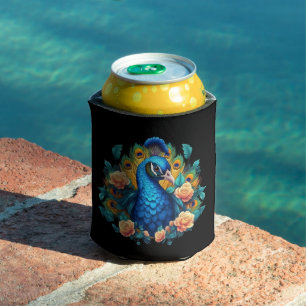 Enfriador De Latas Pavo con rosas de melocotón