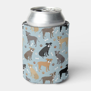 Enfriador De Latas Paws y huesos de Pitbull