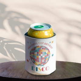 Enfriador De Latas Paz, amor y disco Personalizado del partido cumple