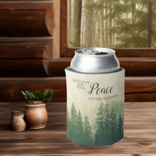 Enfriador De Latas Paz Forestal inspiradora Misty Foggy Mountains