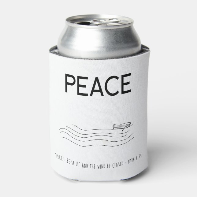 Enfriador De Latas Peace Be still Boat in water (Lata Anverso)