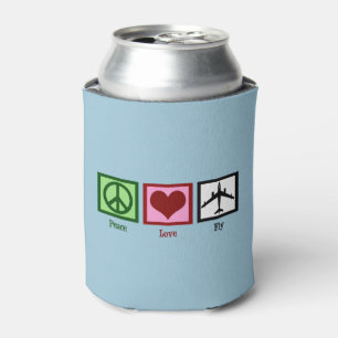 Enfriador De Latas Peace Love Fly