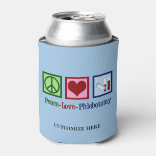 Enfriador De Latas Peace Love Phlebotomy Personalizado Phlebotomist L