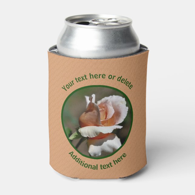 Enfriador De Latas Peach Rosebud Personalizado (Lata Anverso)