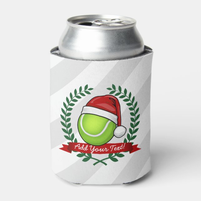 Enfriador De Latas Pelota de tenis estilo navidad (Lata Anverso)