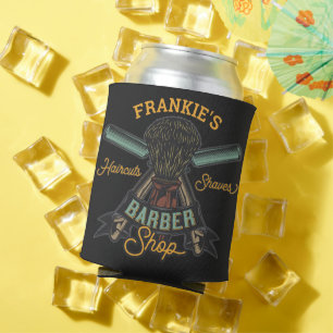 Enfriador De Latas Peluquería Personalizada Cortes de Pelo Retro Afei