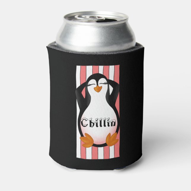 Enfriador De Latas Penguin Chillin (Reverso de la lata)