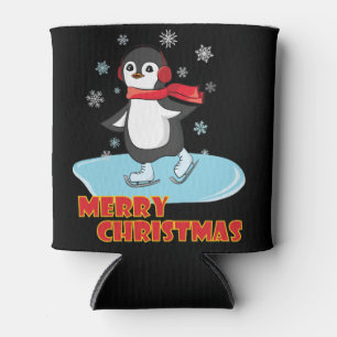 Enfriador De Latas Penguin de invierno dulce navideño