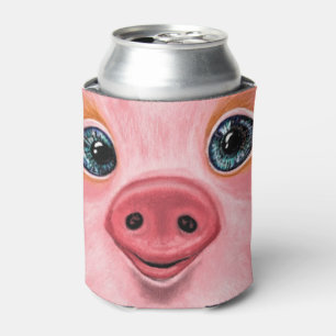 Enfriador De Latas Pequeño bebé cerdo - sonrisa