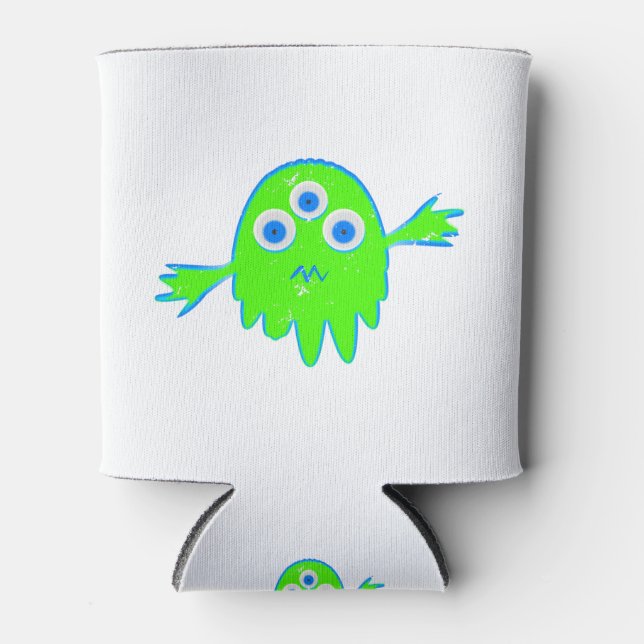 Enfriador De Latas Pequeño Monstruo Radiactivo (Anverso)