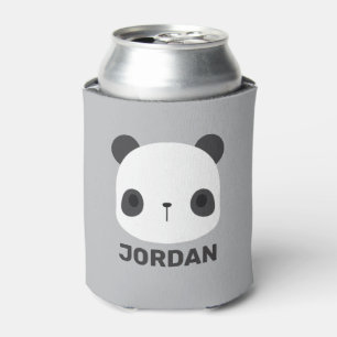 Enfriador De Latas Pequeño oso oso panda con nombre personalizado