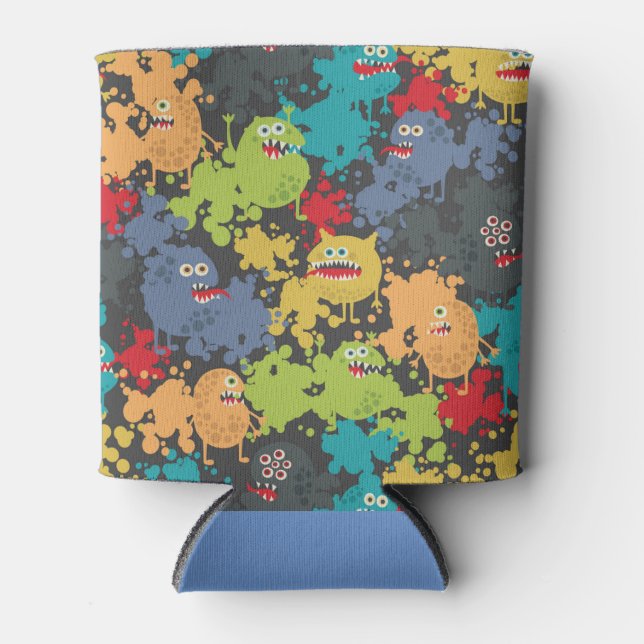 Enfriador De Latas Pequeños monstruos graciosos (Anverso)