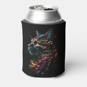 Enfriador De Latas Perfil de felino majestuoso 