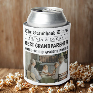 Enfriador De Latas Periódico personalizado   Mejor regalo para abuelo