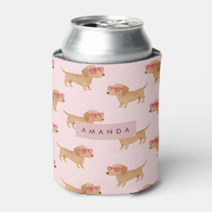 Enfriador De Latas Perrito Dachshund Adorable Personalizado