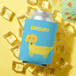 Enfriador De Latas Perro bananero lindo personalizado