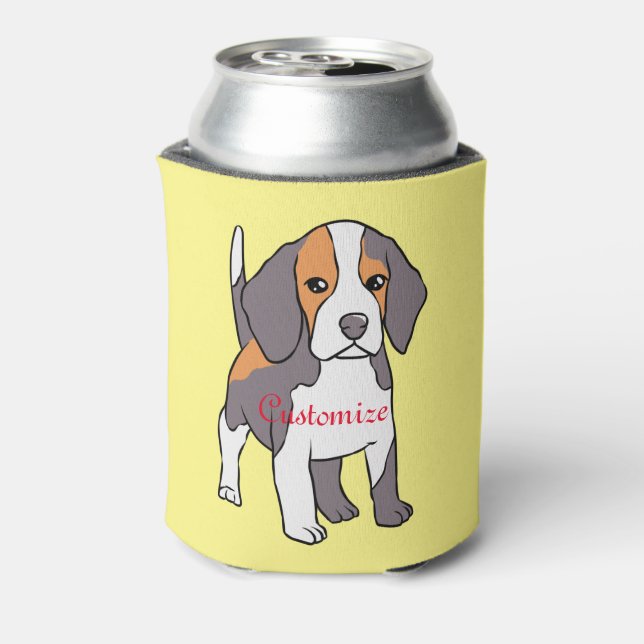 Enfriador De Latas Perro Beagle Cute Rama Thunder_Cove (Reverso de la lata)