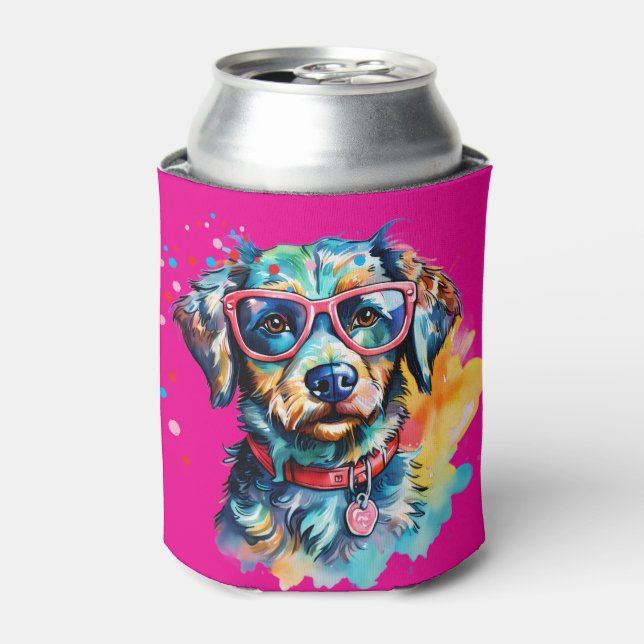 Enfriador De Latas Perro con Gafas (Lata Anverso)